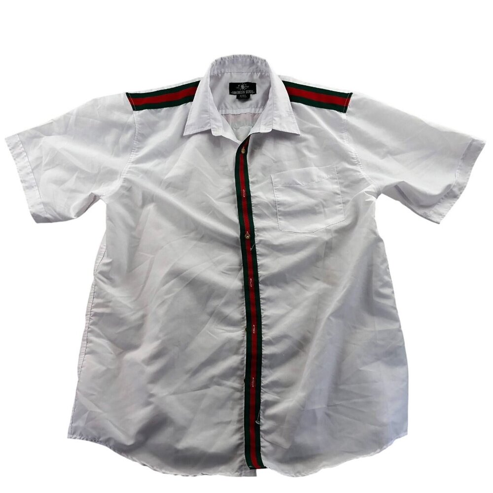 Brooklyn State Mens Shirt Size 4XL Short Sleeve Button-Up Classic Casual Travel